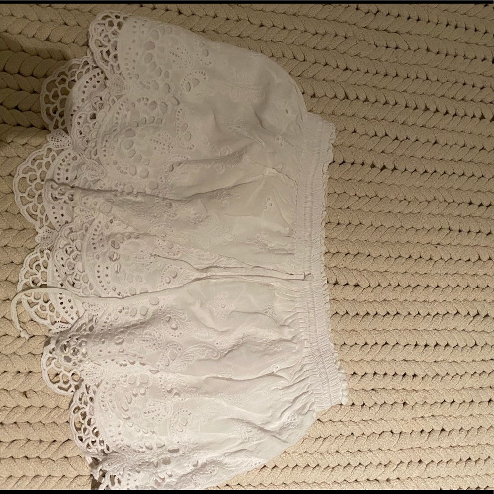 Revolve white eyelet skirt